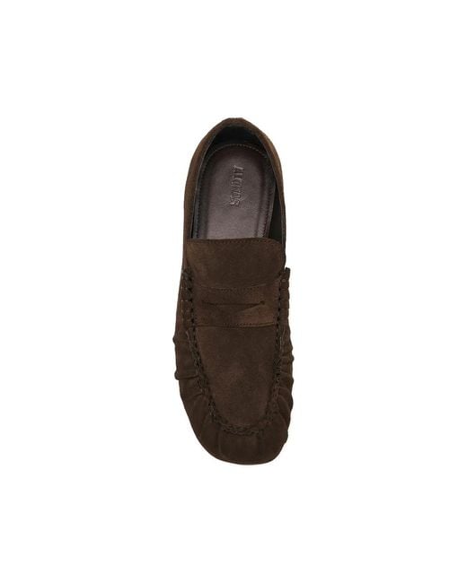 Alohas Brown Aven Ruffled Loafers