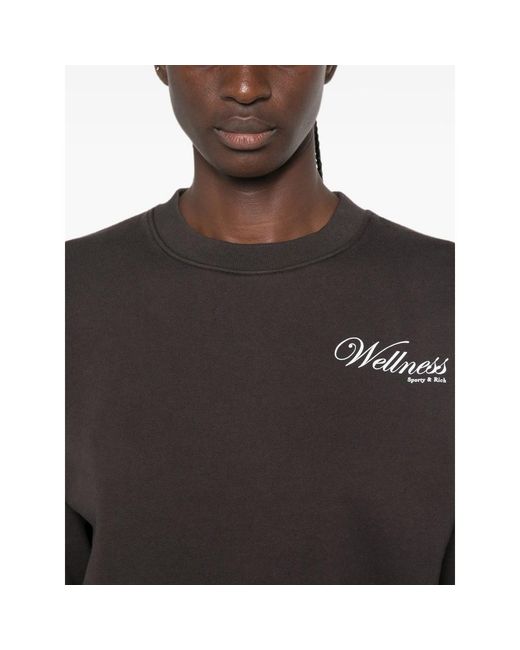 Sporty & Rich Black Soho Logo-Print Sweatshirt
