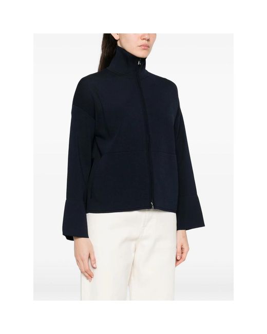 Max Mara Black Zip-Up Cardigan