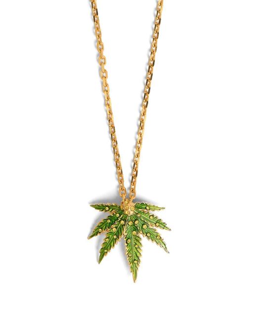 DSquared² Metallic Leaf-Pendant Necklace