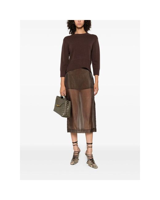Loulou de Saison Brown Mora Lds Cashmere Sweater
