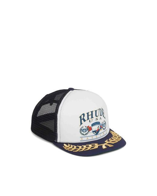 Rhude Blue Hats for men