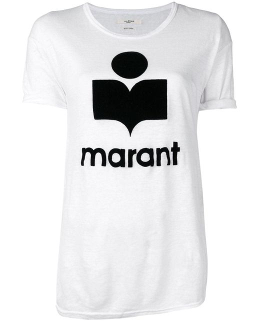 Isabel Marant White Logo-Print T-Shirt