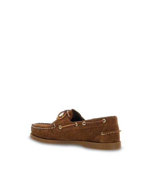 Sebago Brown Portland Leather Boat Shoes for men