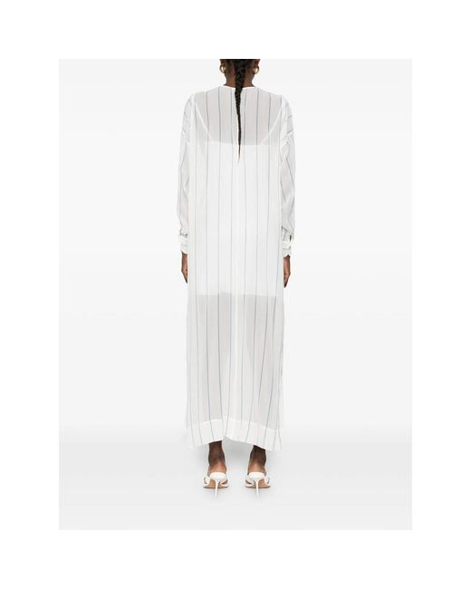 Bondi Born White Capri Striped Tunic Maxi Dress