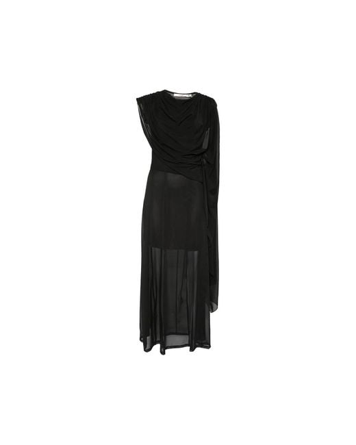 Gestuz Black Draped Maxi Dress