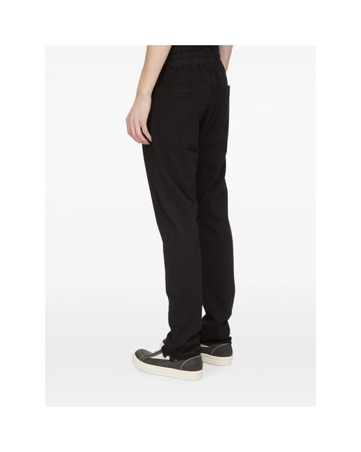 Rick Owens Black Berlin Drawstring Trousers for men