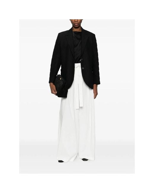 Harris Wharf London Black Textured Single-Breasted Jacket