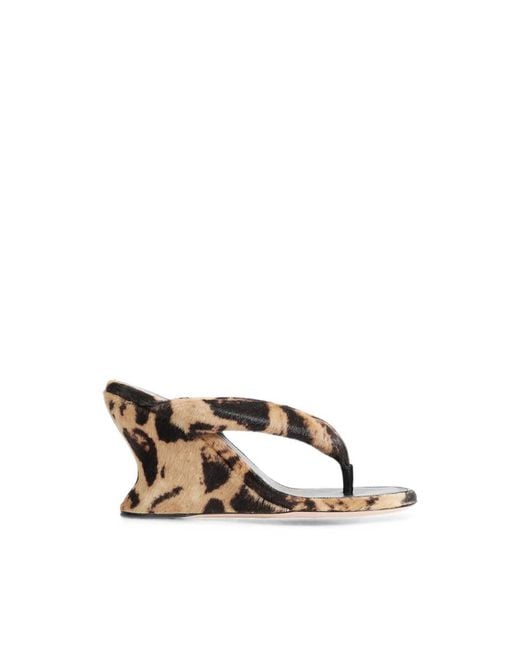 Balenciaga Multicolor Greta Wedge Thong Sandals