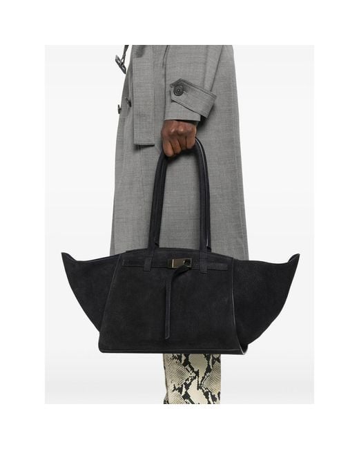 Benedetta Bruzziches Black Flap Tote Bag