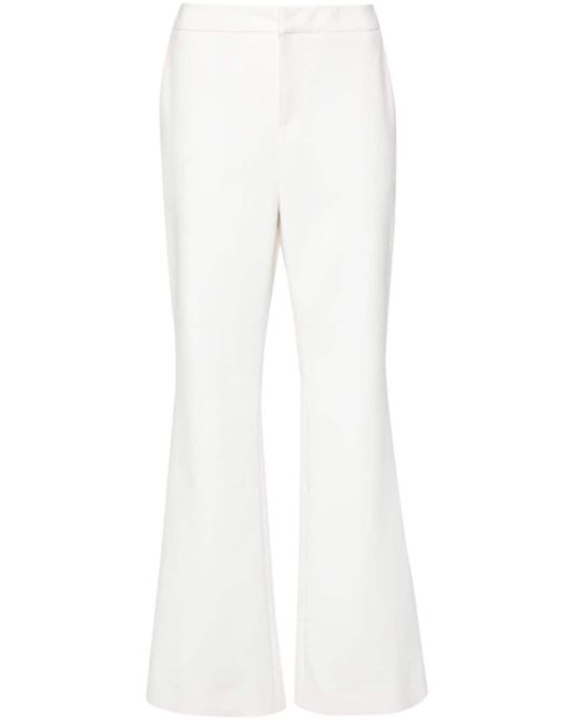 Balmain White High-waist Flared Trousers