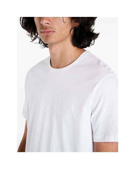 Boss White Crew Neck T-Shirt for men