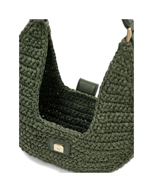 Anine Bing Green Monogram Lou Tote Bag