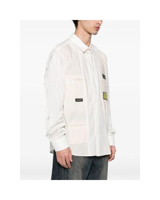 MM6 by Maison Margiela White Logo-Patch Shirt for men