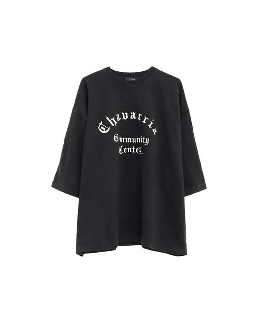 Willy Chavarria Black Chavarria Print T-Shirt for men