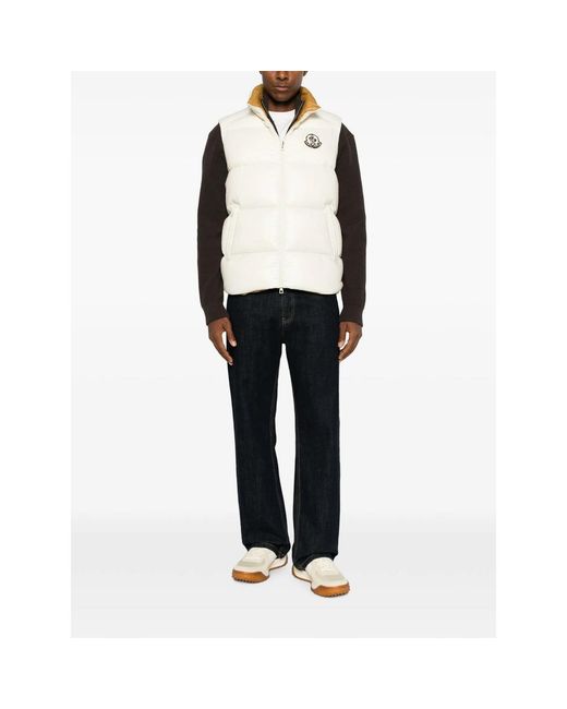 Moncler White Belice Quilted Gilet for men