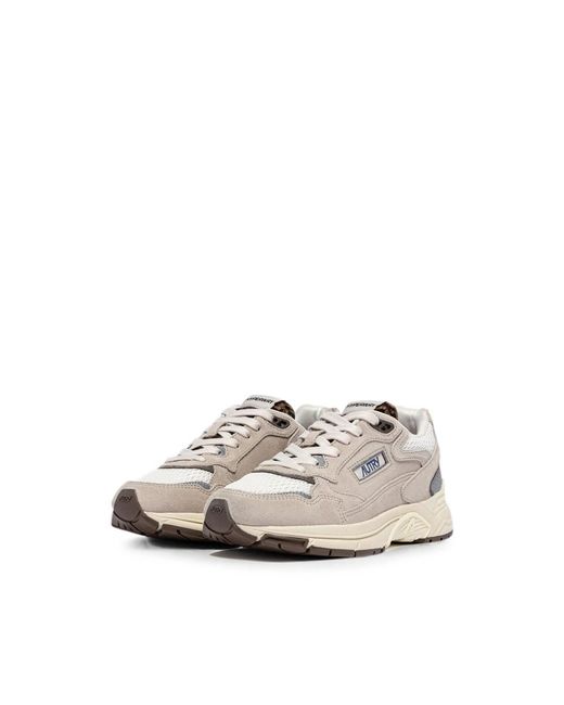 Autry White Hyperway Leopard-Print Panelled Sneakers