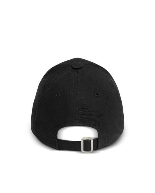 Courreges Black Ac Logo-Embroidered Cap for men