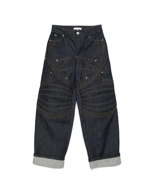 Markgong Gray Cotton-Blend Jeans