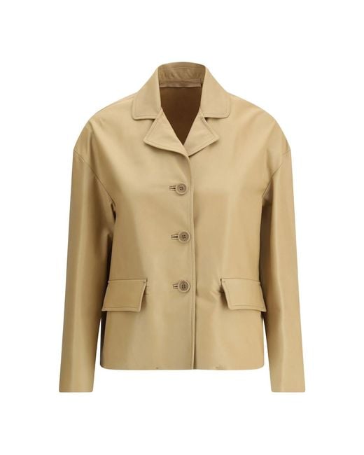 SANTORO Natural Leather Blazer