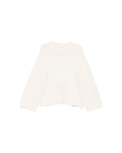 Soft Goat White Knit Chunky Crewneck Relaxed Fit