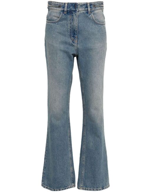 Givenchy Blue 4G-Motif Straight-Leg Jeans