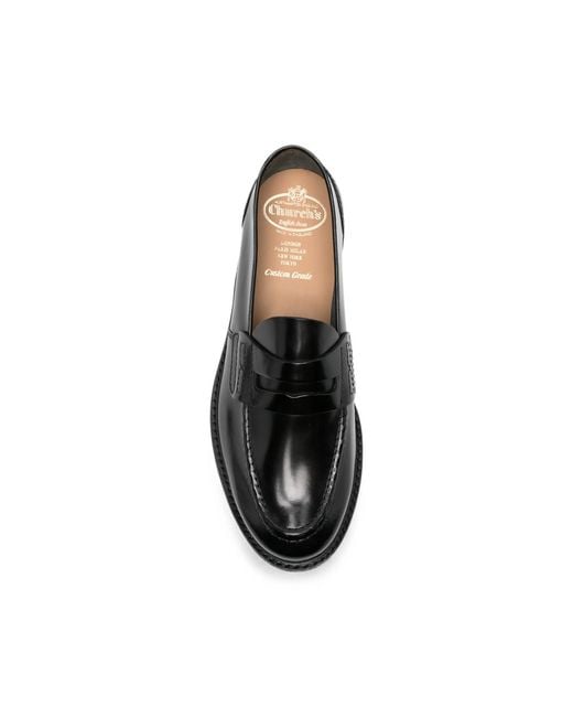 Church's Black Farsley Leather Loafers for men