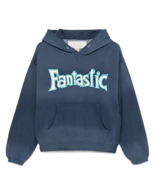 ERL Blue Fantastic Hoodie for men