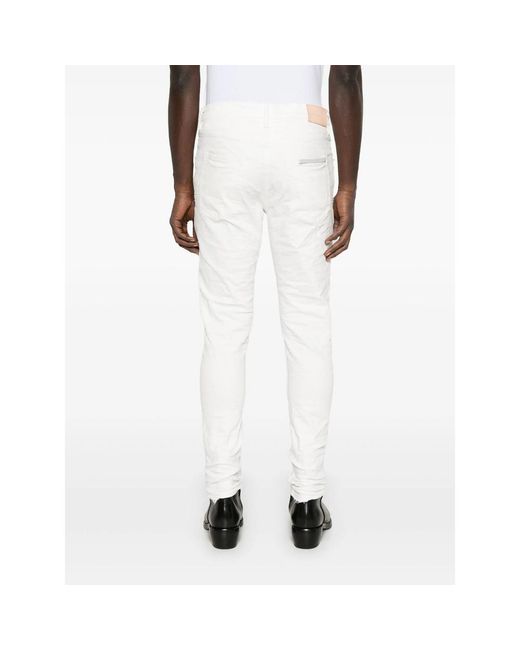 Purple Brand White Logo-Patch Skinny-Cut Jeans for men