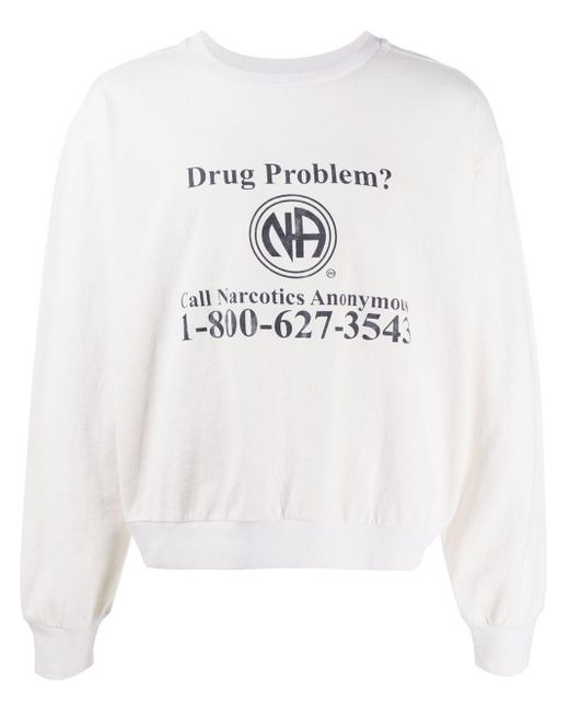 Enfants Riches Deprimes White Drug Problem Sweatshirt for men