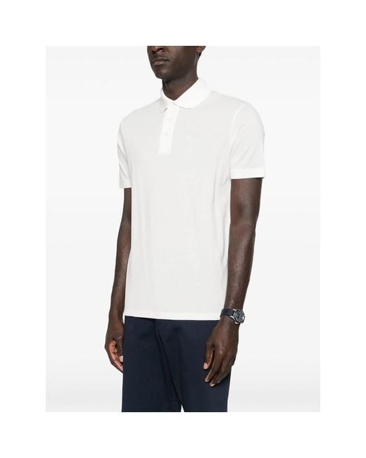 Emporio Armani White Short-Sleeve Polo Shirt for men