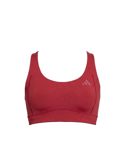 Adidas X Entire Studios Red X Entire Studios Optime Logo-Detail Sports Bra