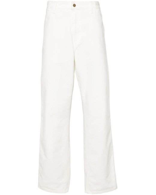 Carhartt White Straight-Leg Carpenter Trousers for men