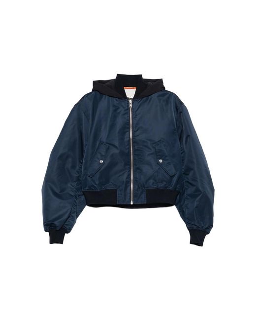 Bellerose Blue Harty Hooded Bomber Jacket
