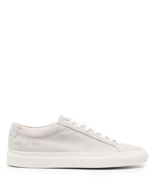 Common Projects White Original Achilles Suede Sneakers