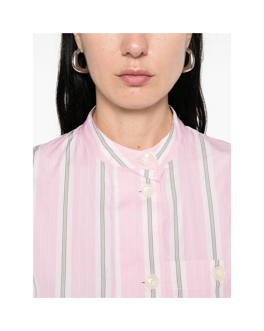 Soeur Pink Ilya Striped Shirt Dress