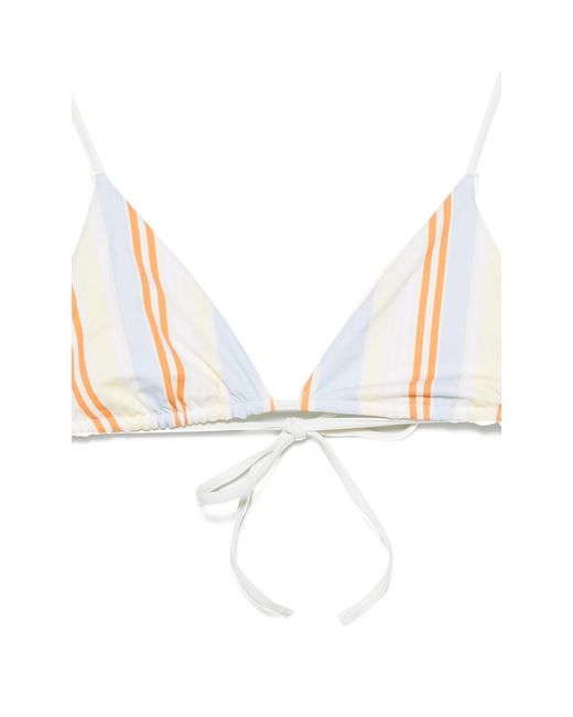 Sir Multicolor Striped Triangle Bikini Top