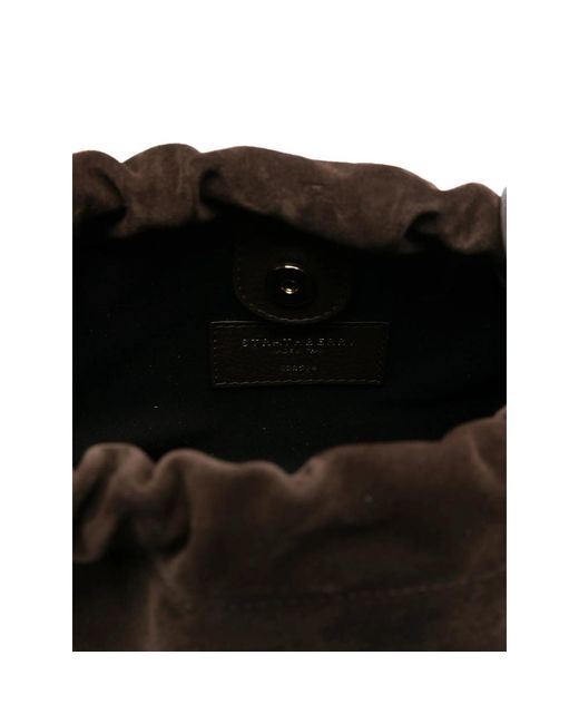 Strathberry Black Suede Clutch