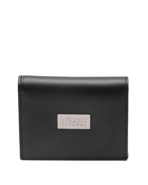 MM6 by Maison Martin Margiela Black Numbers-Motif Leather Wallet