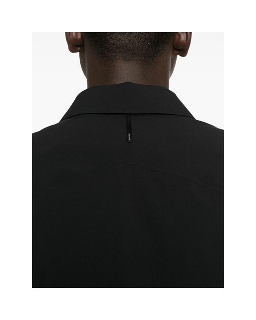 Veilance Black Stretch Shirt Jacket for men