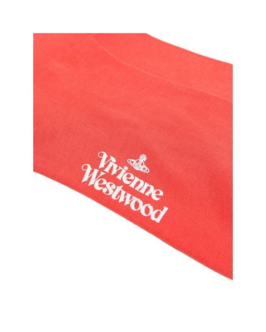 Vivienne Westwood Red Orb-Embroidery Socks
