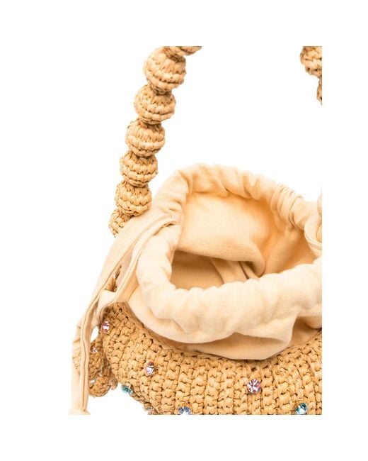 L'ALINGI Metallic Crystal-Embellished Tote Bag