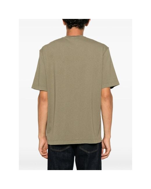 Stone Island Natural Logo-Print Chest-Pocket T-Shirt for men