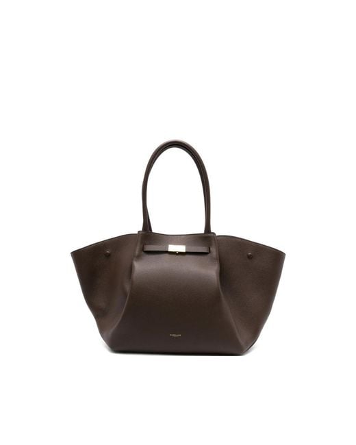 DeMellier London Brown New York Buckle Leather Tote Bag