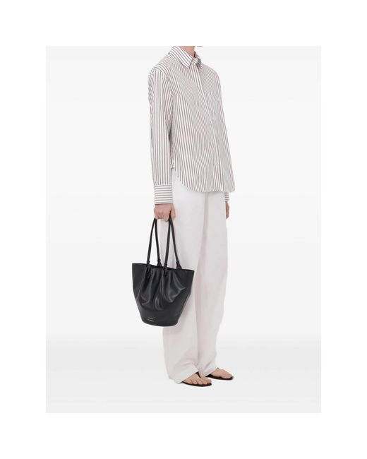 Loulou de Saison Pink Striped Cotton Shirt