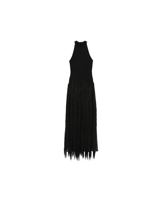 Bless Black Tassel Crocheted Maxi Dress