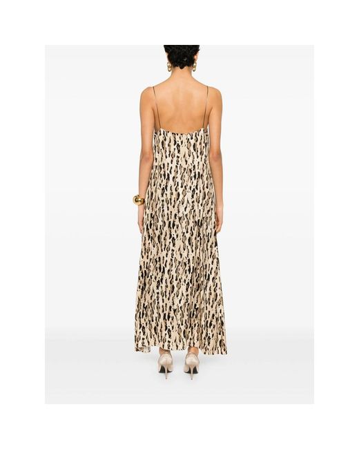 THE NINA STUDIO Natural Animal-Print Top
