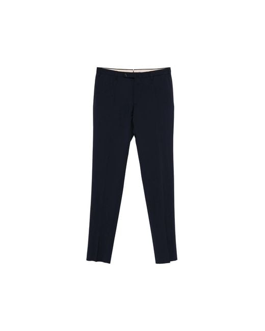 Incotex Blue Textured Trousers for men