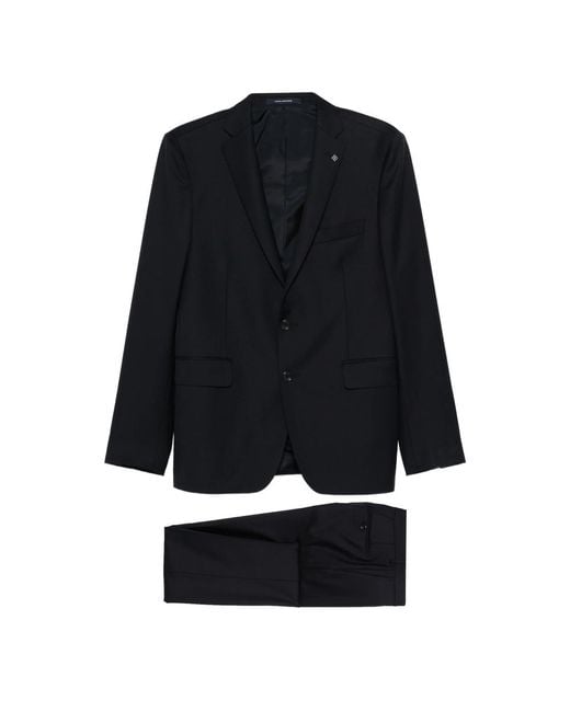 Tagliatore Black Single-Breasted Suit for men