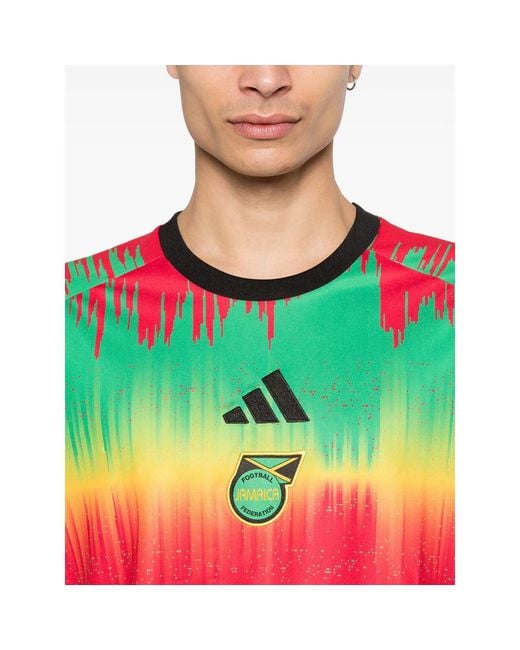 Adidas Yellow Jamaica X Bob Marley Short-Sleeve T-Shirt for men